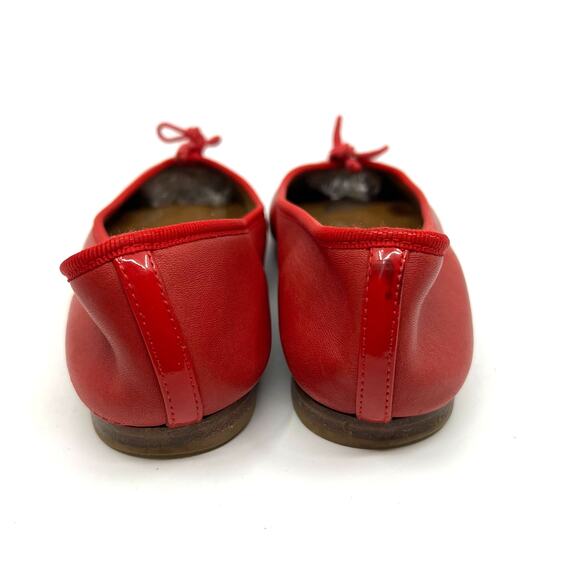 Margaux The Demi Scarlet Red Nappa Leather Ballet Flats Women's 7 US - Picture 6 of 9
